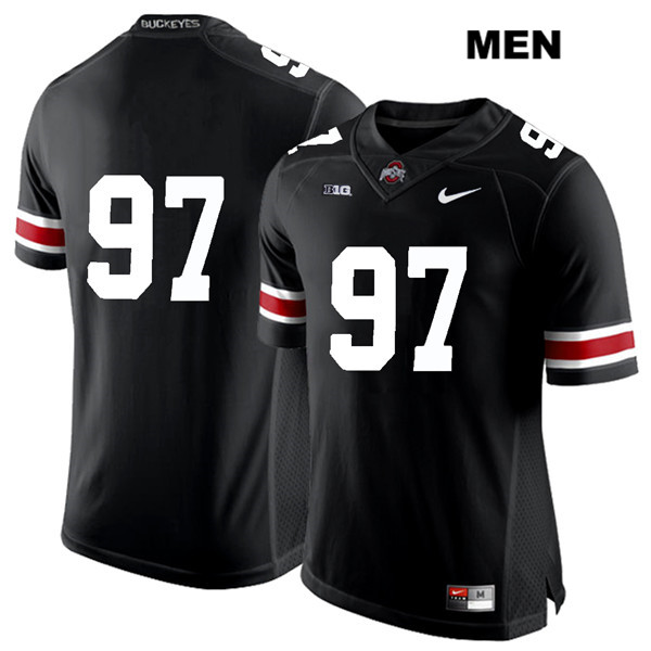 Ohio State Buckeyes Men's Nick Bosa #97 White Number Black Authentic Nike No Name College NCAA Stitched Football Jersey CJ19N11IS
